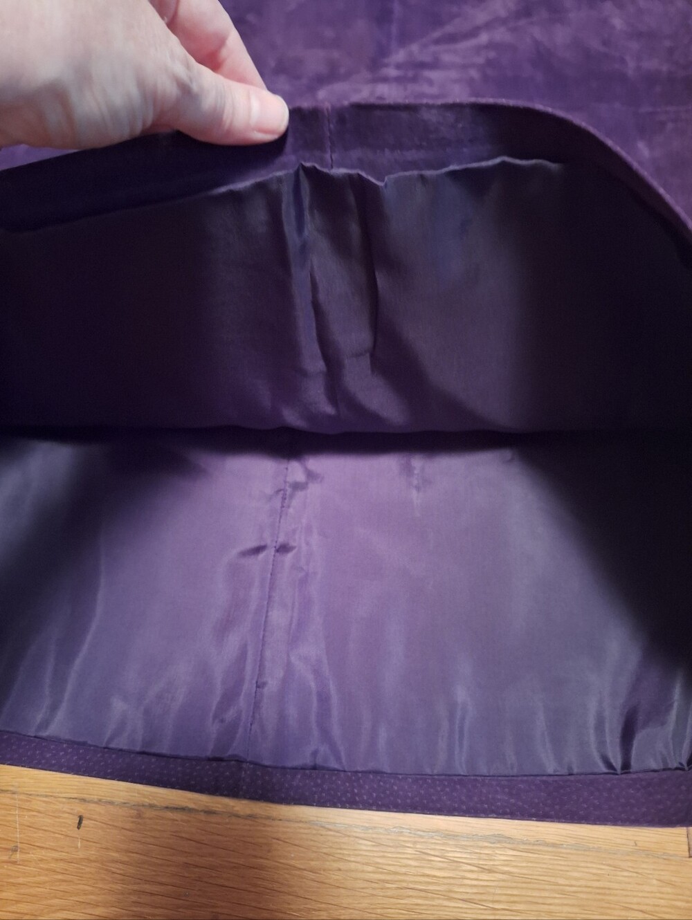 Margaret Godfrey Vintage 100% Suede Leather Maxi Skirt PURPLE Ladies 8 WESTERN - Picture 5 of 5